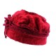 Toque femme en laine bouillie en coloris rouge ANCIENNES COLLECTIONS divers