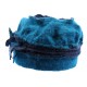 Toque femme en laine bouillie en coloris Bleu ANCIENNES COLLECTIONS divers