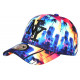 Casquette Enfant Bleue Orange Tropicale City NY Baseball 7 a 12 ans Casquette Enfant Hip Hop Honour