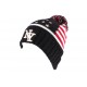 Bonnet Pompon NY noir drapeau US ANCIENNES COLLECTIONS divers