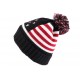 Bonnet Pompon NY noir drapeau US ANCIENNES COLLECTIONS divers