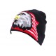 Bonnet Biker Noir avec aigle et drapeau BONNETS divers