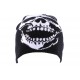 Bonnet Biker Noir avec tête de mort blanche BONNETS divers