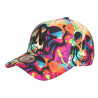 Casquette NY Tête de Mort Rose Orange Streetwear Baseball Skull CASQUETTES Hip Hop Honour