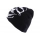 Bonnet Biker Noir avec tête de mort blanche BONNETS divers