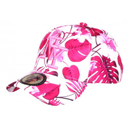 Casquette Enfant Hip Hop Honour Tropicale Violette – Motif Fleurs Exotiques, Taille Réglable 7-12 Ans, Style Streetwear