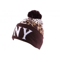 Bonnet Ny Marron et Leopard BONNETS Nyls Création