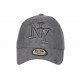 Casquette NY Daim Grise Tendance Visiere Baseball Utchy CASQUETTES Hip Hop Honour