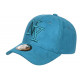 Casquette NY Daim Bleu Turquoise Tendance Visiere Baseball Utchy CASQUETTES Hip Hop Honour