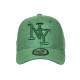 Casquette NY Daim Verte Look Tendance Visiere Baseball Utchy CASQUETTES Hip Hop Honour