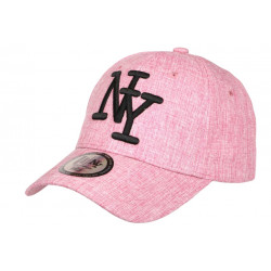 Casquette NY Rose Denim Chinee et Blanche Tendance Baseball Laxy CASQUETTES Hip Hop Honour