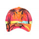 Casquette Enfant Orange Rouge Palmiers NY Baseball Copaka 7 a 12 ans Casquette Enfant Hip Hop Honour