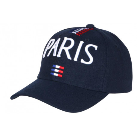 Casquette Paris Bleue Marine Drapeau France Tricolore CASQUETTES PAYS