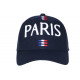 Casquette Paris Bleue Marine Drapeau France Tricolore CASQUETTES PAYS