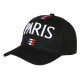 Casquette Paris Noire Sport Chic Drapeau France Tricolore CASQUETTES PAYS