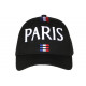 Casquette Paris Noire Sport Chic Drapeau France Tricolore CASQUETTES PAYS