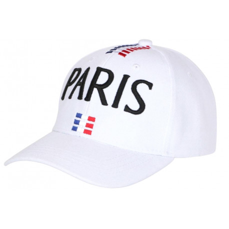 Casquette Paris Blanche Tendance Drapeau France Tricolore CASQUETTES PAYS