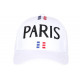 Casquette Paris Blanche Tendance Drapeau France Tricolore CASQUETTES PAYS