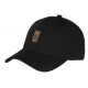 Casquette Paris Noire Patch Cuir Marron Classe CASQUETTES PAYS