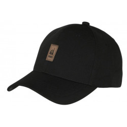 Casquette Paris Noire Patch Cuir Marron Classe CASQUETTES PAYS
