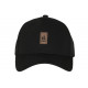 Casquette Paris Noire Patch Cuir Marron Classe CASQUETTES PAYS