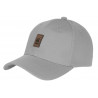 Casquette Paris Grise Patch Cuir Marron Classe