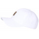 Casquette Paris Blanche Patch Cuir Marron Classe CASQUETTES PAYS