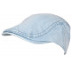 Casquette Bleu Jeans Clair Beret Denim Coton Vintage Eslyk Taille Reglable CASQUETTES Nyls Création