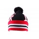 Bonnet Luck Noir Blanc et Rouge avec pompon ANCIENNES COLLECTIONS divers