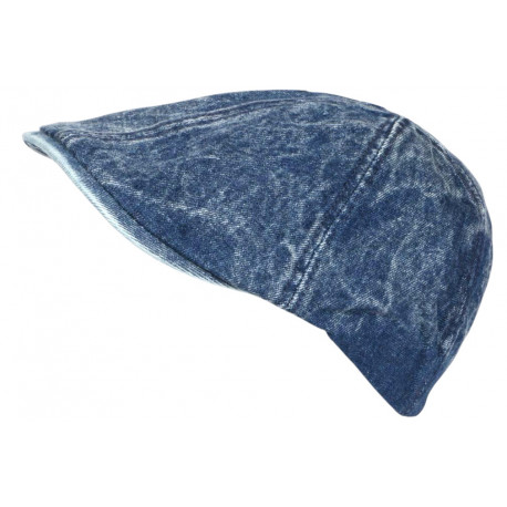 Casquette Gavroche Blue Jeans Marine Coton Beret Denim Rétro Maltyk Taille Reglable CASQUETTES Nyls Création