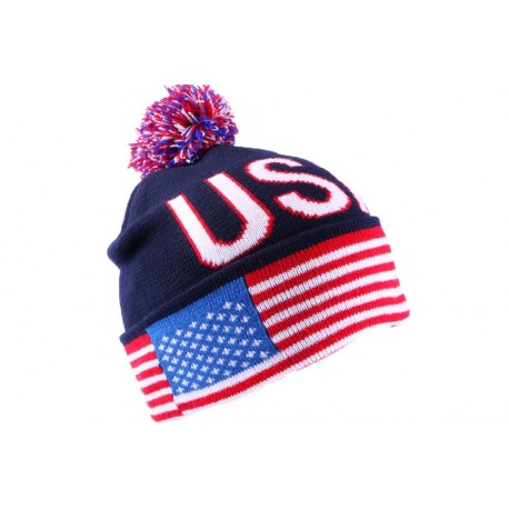 Bonnet Bleu USA avec drapeau ANCIENNES COLLECTIONS divers