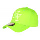 Casquette NY Verte Fluo Coton Tendance Visiere Baseball Stazky CASQUETTES Hip Hop Honour