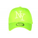 Casquette NY Verte Fluo Coton Tendance Visiere Baseball Stazky CASQUETTES Hip Hop Honour