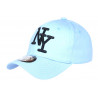Casquette NY Bleu Clair et Noire Classe Visiere Baseball Stazky