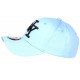 Casquette NY Bleu Clair et Noire Classe Visiere Baseball Stazky CASQUETTES Hip Hop Honour