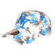 Casquette Enfant Tropicale Fleurs Bleues Baseball NY Hawai 7 a 12 ans Casquette Enfant Hip Hop Honour