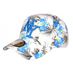 Casquette Enfant Tropicale Fleurs Bleues Baseball NY Hawai 7 a 12 ans Casquette Enfant Hip Hop Honour