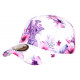 Casquette NY Fleurs Violettes Tropicales Blanche Fashion Baseball Hawai CASQUETTES Hip Hop Honour