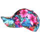 Casquette NY Fleurs Roses et Bleues Tropicales Fashion Baseball Hawai CASQUETTES Hip Hop Honour