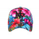 Casquette Enfant Tropicale Fleurs Roses et Bleues NY Hawai 7 a 12 ans Casquette Enfant Hip Hop Honour