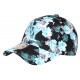 Casquette NY Fleurs Turquoises et Noire Tropicale Baseball Bali CASQUETTES Hip Hop Honour