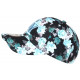 Casquette NY Fleurs Turquoises et Noire Tropicale Baseball Bali CASQUETTES Hip Hop Honour