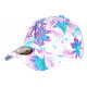 Casquette NY Tropicale Violette et Blanche Fleurs Exotiques Baseball Bali CASQUETTES Hip Hop Honour