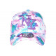 Casquette NY Tropicale Violette et Blanche Fleurs Exotiques Baseball Bali CASQUETTES Hip Hop Honour