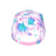Casquette NY Tropicale Violette et Blanche Fleurs Exotiques Baseball Bali CASQUETTES Hip Hop Honour