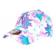 Casquette Enfant Fleurs Violettes et Turquoises Tropicales Bali 7 a 12 ans Casquette Enfant Hip Hop Honour