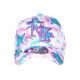 Casquette Enfant Fleurs Violettes et Turquoises Tropicales Bali 7 a 12 ans Casquette Enfant Hip Hop Honour