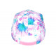 Casquette Enfant Fleurs Violettes et Turquoises Tropicales Bali 7 a 12 ans Casquette Enfant Hip Hop Honour
