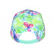 Casquette NY Fleurs Bleues et Vertes Look Tropical Original Baseball Bali CASQUETTES Hip Hop Honour