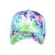 Casquette Enfant Fleurs Bleues Vertes Tropicales NY Bali 7 a 12 ans Casquette Enfant Hip Hop Honour